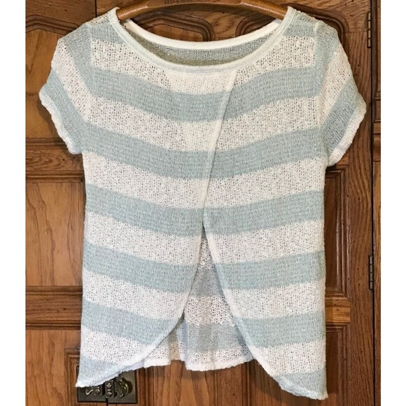 Aeropostale Wrap Back Womens M Open Metallic Knit Sweater Fairy Angelcore Lolita - Picture 5 of 7